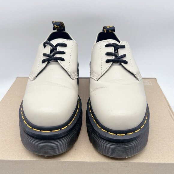 Dr. Martens Audrick 3-Eye Platform Lace Up Shoe VINTAGE TAUPE Nappa Lux US 6 - Picture 7 of 14